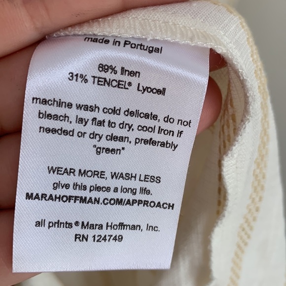 Mara Hoffman revolve Calypso cream khaki braided maxi dress V-neck xl nwt - Picture 11 of 12